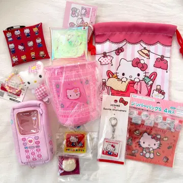 헬로키티 굿즈 묶음 판매 세트 헤이세이 레트로