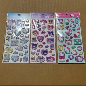 팝 데코 파티 라메 반짝 크리스탈 씰 미개봉 산리오