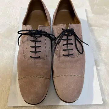 MARGARET HOWELL 스웨이드 레이스업 슈즈 핑크 베이지 37