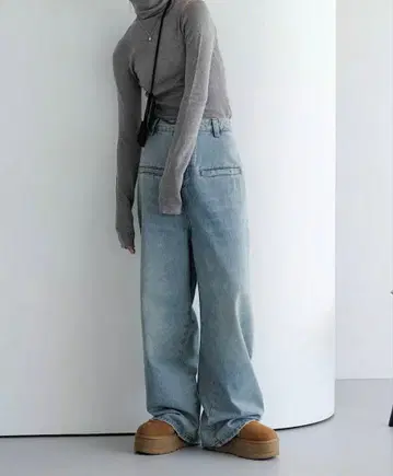 FASHIRU 루즈 데님 팬츠
