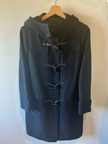 네이비 더플 코트 후드 부착