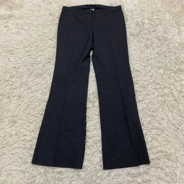 띠어리 슬랙스 플레어 팬츠 울 M 그레이