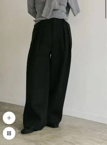 select MOCA 페이크 울 더블 턱 팬츠