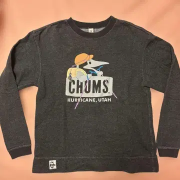 CHUMS 긴팔 T셔츠 다크 그레이