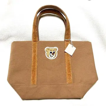 [ 미사용 새상품 ] 페이 LOVERARY 곰 자수 토트백 베이지