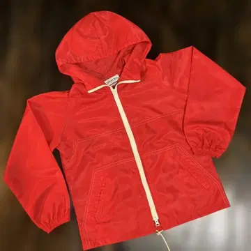 MIZUNO silver lux 빨간색 후드 부착 나일론 점퍼 빈티지