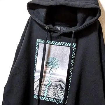 LIRA 빅 로고 후드 맨투맨 블랙 블랙 L 구제 의류