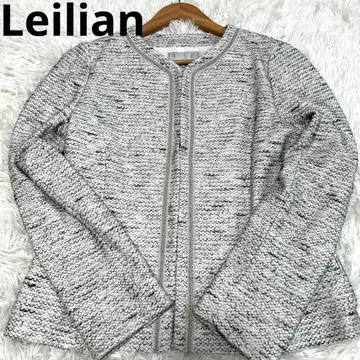 [현행 택] 컨디션 최상 Leilian 트위드 자켓 노카라