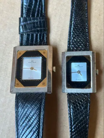 가죽제 직사각형 시계 4815BW 4915BW 세트 ASKA-DALIN