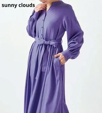 써니클라우드 sunny clouds 제비꽃색 원피스 루즈핏