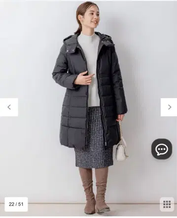 쿠미쿄쿠 [세탁 가능] 라이트 타프타 롱 다운