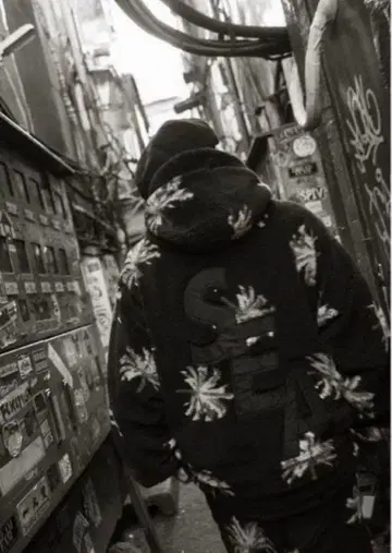 WDS PALM TREE FLEECE FLZP PARKA 블랙