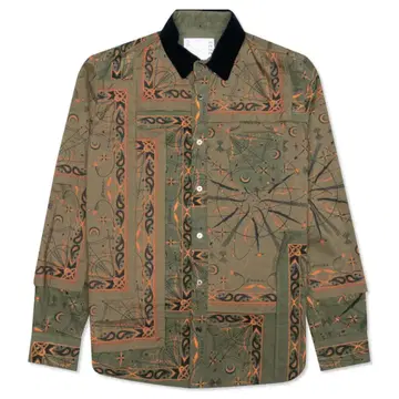sacai dr.woo 반다나 프린트 셔츠