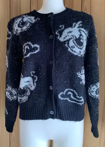 [새상품급] ZARA 자카드 드래곤 니트 가디건 S사이즈