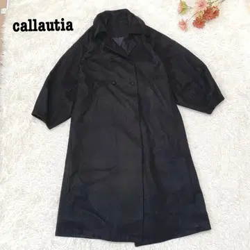 s.2225 [카라우티아] 롱 코트 맥시 길이 블랙 루즈핏 M