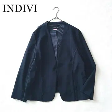 2793Z 새상품급 인디비 노카라 자켓 다크 네이비 5L 스트레치