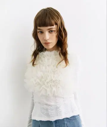 [ WCJ ] 오간자 프릴 TOPS