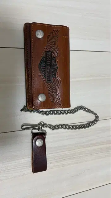 Harley-Davidson 가죽 지갑 체인 포함 할리 지갑