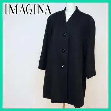 [새상품급] IMAGINA 노카라 코트 롱 코트 블랙 Black S