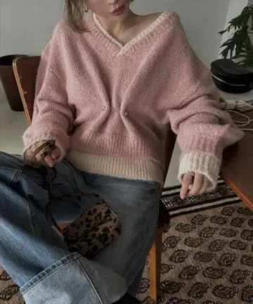 double rib layered like broach knit