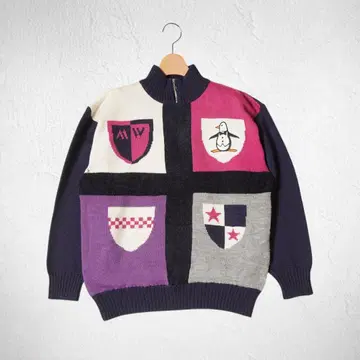 J222사@ Munsingwear 골프 니트 블루종 네이비