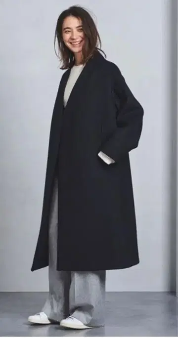 hyke 노카라 코트 네이비 size1