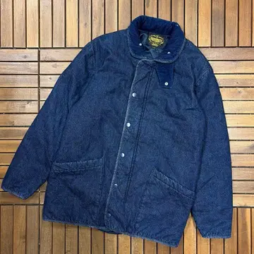 새상품급 UNIVERD72 데님 퀼팅 자켓 옷깃 코듀로이