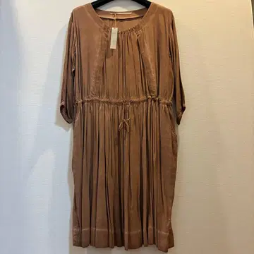 rag sista 베이지 핑크 7부 소매 원피스