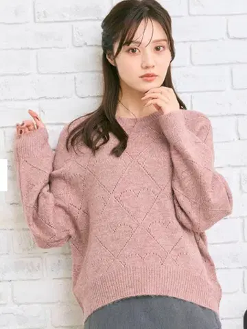 새상품 Feroux 하트 무늬 니트 풀오버