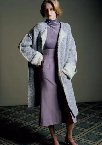 mame 마메쿠로구치 무스탕 니트 코트