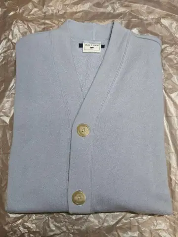 LOOPWHEELER 가디건 한정판 (라이트 블루/그레이) S