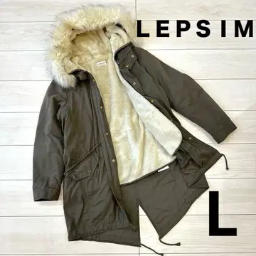 렙심 LEPSIM 올리브 카키 모즈 코트 캐주얼 아우터 L