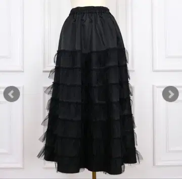 unminou 캉캉 스커트 블랙