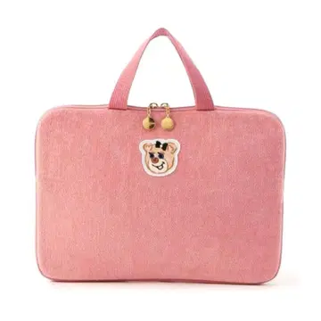 올드 테디 걸 브리프 케이스 핑크 페이러 와펜 토트백