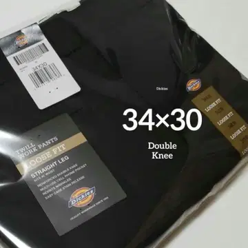34 x 30 [ 새상품 미사용 ] 디키즈 더블니 85283 BLACK