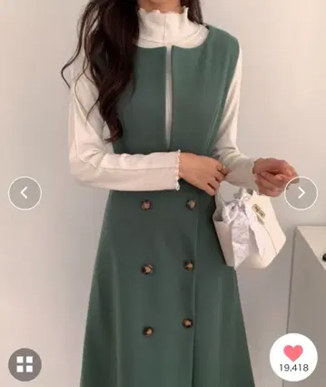 ABITOKYO 롱 오버롤 스커트