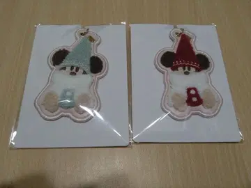 디즈니랜드 리루린린 키체인 빨간색 스카이블루