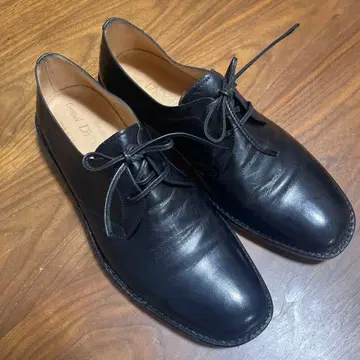 가죽 신발 블랙 26cm 가죽 솔 OSMAC 블랙 레이스업