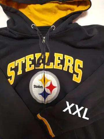 NFL 피츠버그 스틸러스 풀 집업 후드티 XXL 상당