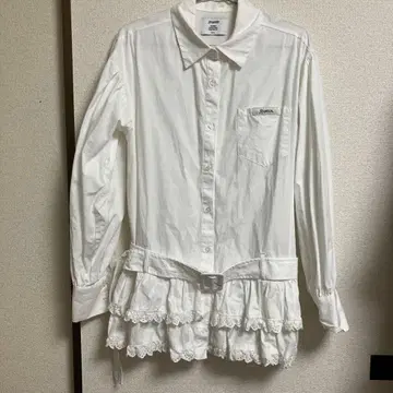 jouetie 헤임 레이스 프릴 튜닉 셔츠