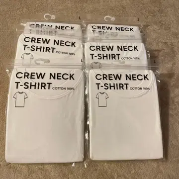 지유 L 사이즈 크루넥 T셔츠 6매 세트