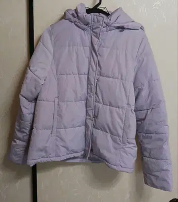 GU M사이즈 연보라 따뜻한 충전솜 사용 후드 부착