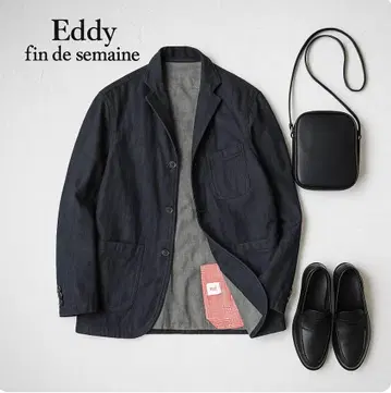 J221@ Eddy fin de semaine 자켓 데님 블루