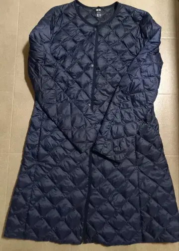 새상품급 유니클로 울트라 라이트 다운 컴팩트 코트 퀼팅 L 네이비