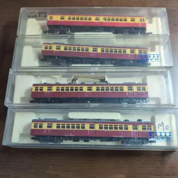 N 게이지 철도 모형 4량 세트 빨간색 옐로우 컬러