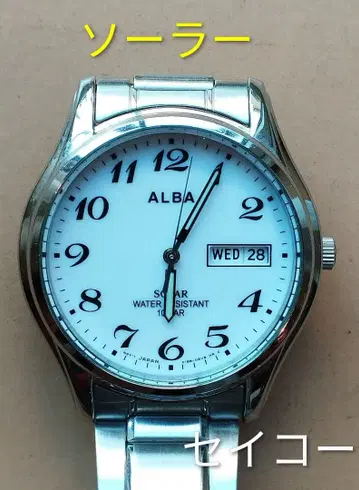BG27 세이코 알바 솔라 시계 작동품 요일 날짜 포함