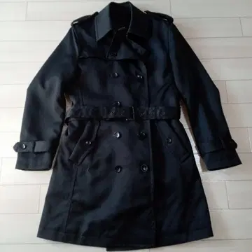 컴시즘 남성용 블랙 트렌치코트 비즈니스 겉옷 M