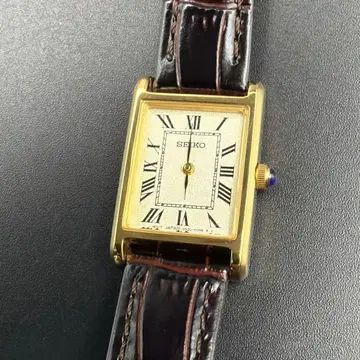 SEIKO 4N30-00H0 골드 탱크 로만 쿼츠 손목시계