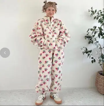 시마무라 ayano 보아 ZIP 꽃무늬 보아 하프 지퍼 새상품 M