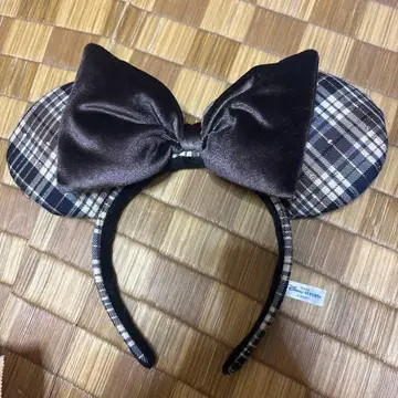 디즈니 머리띠 브라운 체크 신상